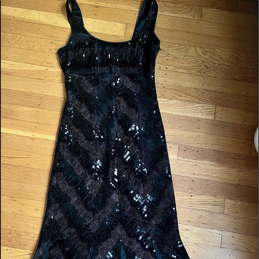 Black Sequin Diane Von Furstenberg Dress